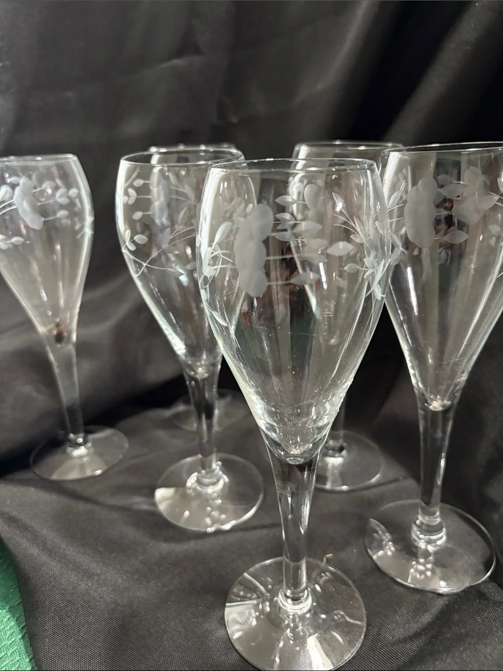 Princess House Heritage Pattern Champagne Tulip Set of 6